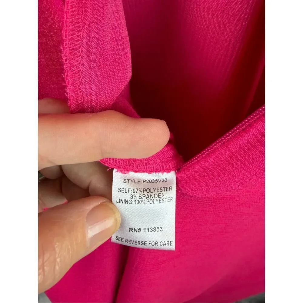Sugar Lips Jumpsuit Wide Leg Size Small Hot Pink Fitted Trendy Spring - Picture 7 of 9